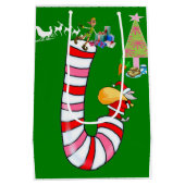 Elf Merry kerstcadeautassen Medium Cadeauzakje (Achterkant)