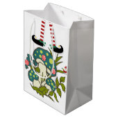 Elf Merry kerstcadeautassen Medium Cadeauzakje (Achterkant Gekanteld)