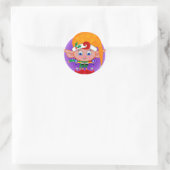 Elf met Bluebirds Ronde Sticker (Tas)