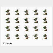 Elf met boog ronde sticker (Vel)