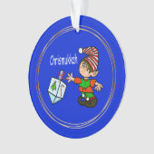Elf met Dreidel Chrismukkah Ornament (voorkant)