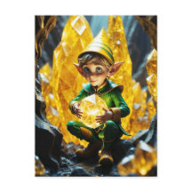 Elf met gele kristal