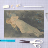 Elf met Iris Blossoms van Alphonse Mucha Tissuepapier (Craft)