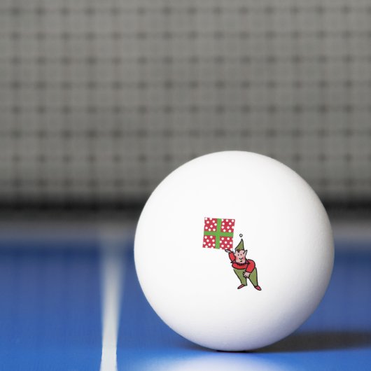 Elf Met Polka Dot Gift 3-sterren ping pong bal Pingpongbal (Net)