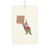 Elf Met Polka Dot Gift auto luchtverfrisser (Voorkant)