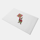 Elf met Polka Dot Gift deurmat (Schuin)