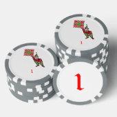 Elf Met Polka Dot Gift grijs 1 gestreepte pokerchi Poker Chips (Opstapeling)