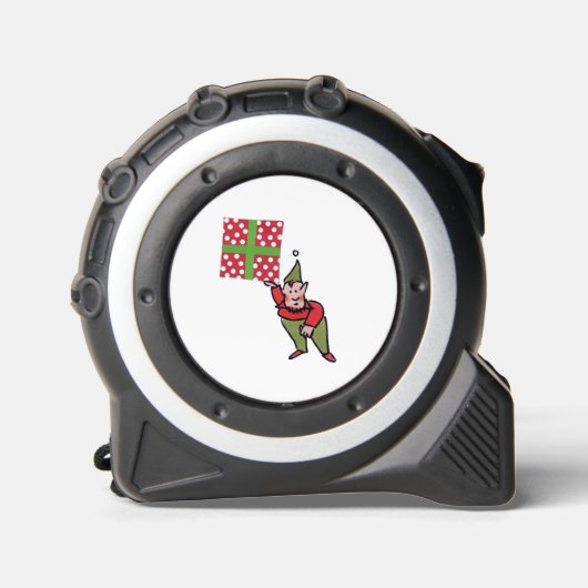 Elf met Polka Dot Gift tape maatregel Rolmaat (Voorkant)