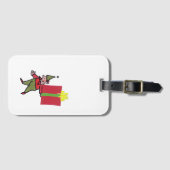 Elf met rode Box bagagelabel (Voorkant (horizontaal))