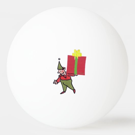 Elf met rode doos 1-sterren ping pong bal pingpongbal (Voorkant)