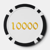 Elf Met Rode Doos blk gouden 10000 gestreepte pook Poker Chips (Achterkant)