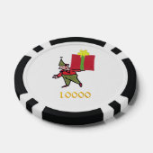 Elf Met Rode Doos blk gouden 10000 gestreepte pook Poker Chips (Enkel)