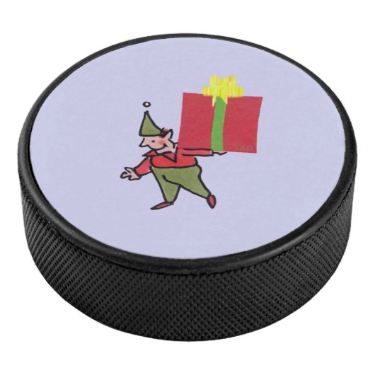 Elf met rode doos hockey puck (3/4)