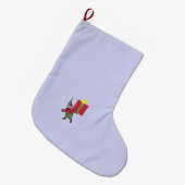 Elf Met Rode Doos Kerstmis kous groot Grote Kerstsok (Voorkant (Hangend))