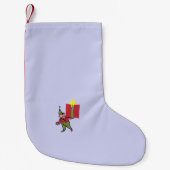 Elf Met Rode Doos Kerstmis kous klein Kleine Kerstsok (Voorkant)