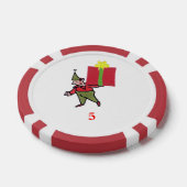 Elf Met Rode Doos Rode 5 Gestreepte pookspaander Poker Chips (Enkel)