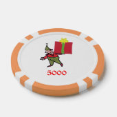 Elf Met Rode Doos sinaasappel 5000 Gestreepte pook Poker Chips (Enkel)