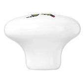 Elf Met Rode Doos witte keramische knop (Zijkant)
