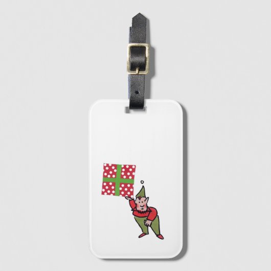 Elf Met Stippen Cadeau bagagelabel (Voorkant (verticaal))
