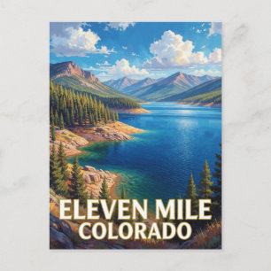 Elf Mile Colorado Reservoir Avontuur Briefkaart