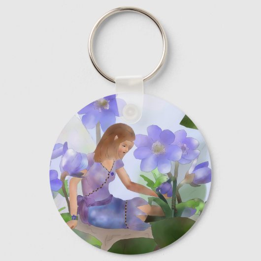 Elf mit Leberblümchen Sleutelhanger (Voorkant)