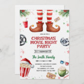 Elf Movie Night party Invitation Kaart (Voorkant / Achterkant)