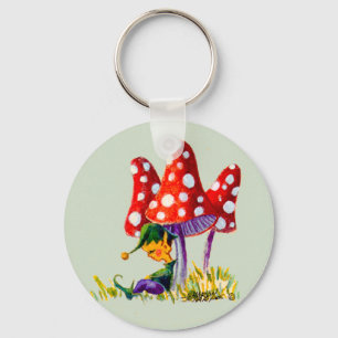 ELF & MUSHROOMS DOOR SHARON SHARPE SLEUTELHANGER