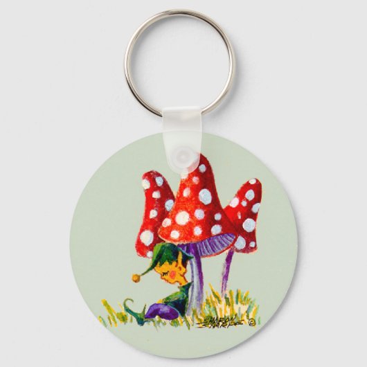 ELF & MUSHROOMS DOOR SHARON SHARPE SLEUTELHANGER (Voorkant)