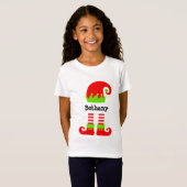 Elf Name Pet & Legs Feet Red Green T-shirt (Voorkant volledig)