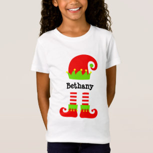 Elf Name Pet & Legs Feet Red Green T-shirt