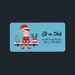 Elf-on-Shelf Kerstretour adreslabel Etiket<br><div class="desc">Ga in de vakantiestand met dit charmante Elf on Shelf adreslabel! Perfect voor het toevoegen van een feestelijk tintje aan uw kerstkaarten, geschenken en brieven, deze labels zijn voorzien van een prachtig Elf on Shelf-ontwerp dat uw e-mail zal laten opvallen. Of u nu vakantiegroeten naar geliefden verzendt of het perfecte...</div>