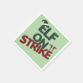 Elf On Strike Funny Holiday Party Napkin Servet (Hoek)
