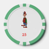Elf Op Aandacht groene 25 gestreepte poker chip (Voorkant)