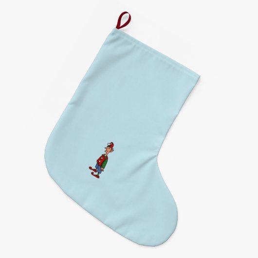 Elf op aandacht Kerstmis kous groot Grote Kerstsok (Voorkant (Hangend))