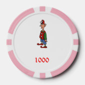 Elf Op Aandacht roze 1000 gestreepte pokerchip (Voorkant)