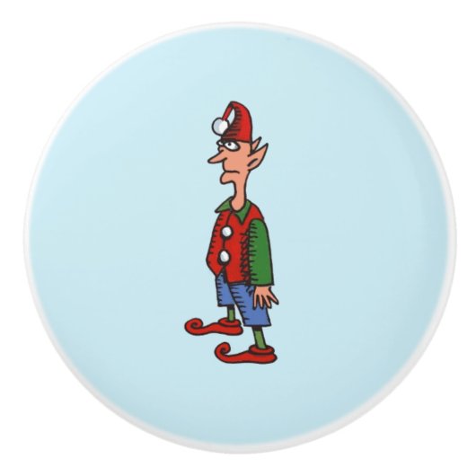 Elf op attentie keramische knop (Voorkant)