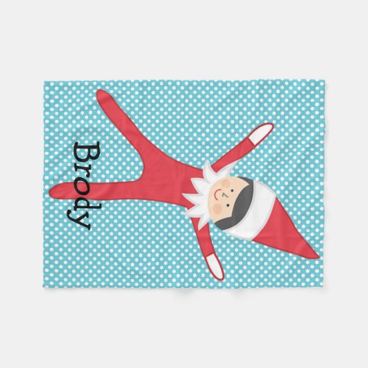 Elf op de Blanket Gepersonaliseerd Fleece Deken (Voorkant (Horizontaal))