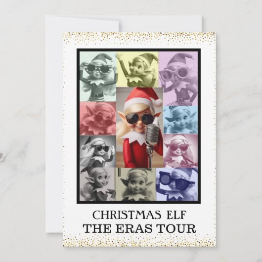 Elf op de plank stijl pop cultuur save the date (Achterkant)