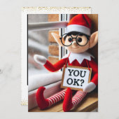 Elf op de plank stijl pop cultuur save the date (Voorkant / Achterkant)