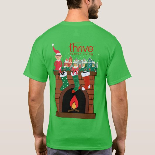 Elf op de schoorsteenmantel TShirt (Achterkant)