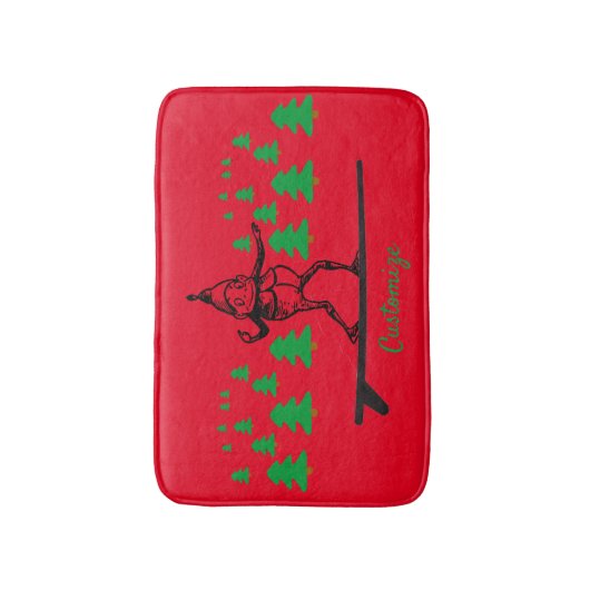 Elf op een Surfboard Thunder_Cove Badmat (Voorkant Verticaal)