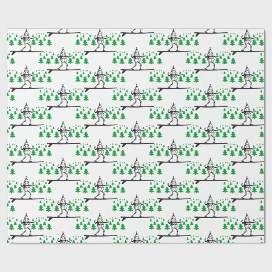 Elf op een Surfboard Thunder_Cove Cadeaupapier (Vlak)