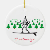 Elf op een Surfboard Thunder_Cove Keramisch Ornament (Achterkant)
