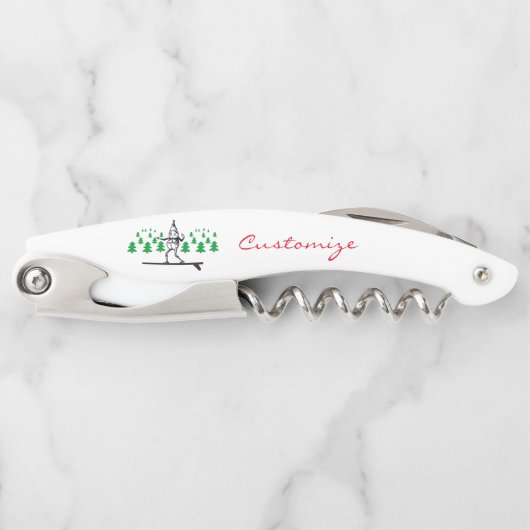 Elf op een Surfboard Thunder_Cove Kurkentrekker (Voorkant)