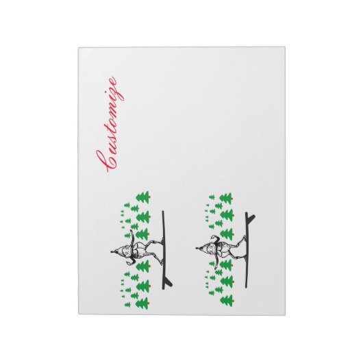 Elf op een Surfboard Thunder_Cove Notitieblok (Linkerzijde)