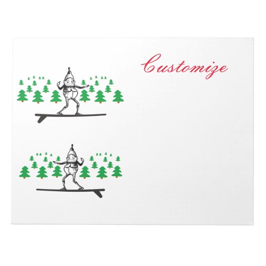 Elf op een Surfboard Thunder_Cove Notitieblok (Voorkant)