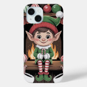 Elf op plank Kerst Schattigee iPhone / iPad case (Achterkant)