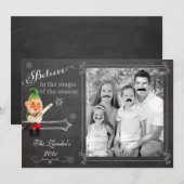 Elf op Shelf | Mustache Holiday-fotokaart Feestdagenkaart (Voorkant / Achterkant)