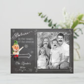 Elf op Shelf | Mustache Holiday-fotokaart Feestdagenkaart (Staand voorkant)