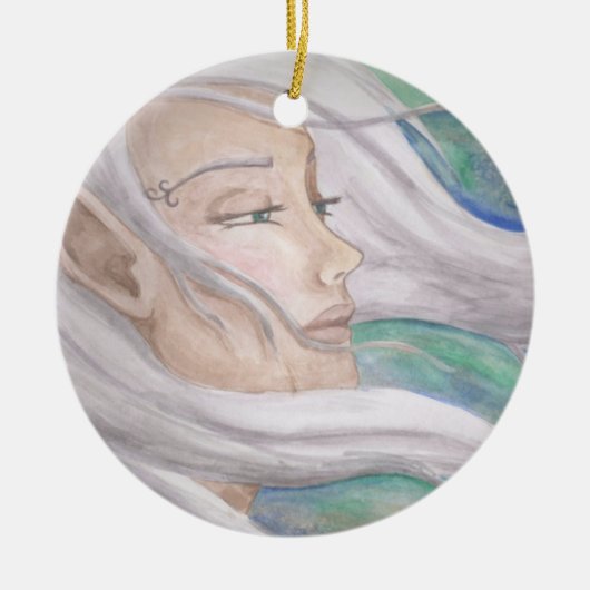 Elf Ornament Fairy Ornament Fantasy Art Ornament (Voorkant)